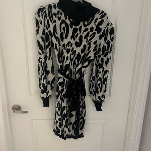 Who What  Wear Cheetah sweater dress